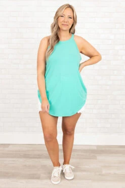 Simply Elegant Tank, Mint -Beyond Basics SimplyElegantTank Mint 0125