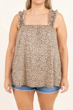 Smiling Too Much Top, Khaki -Beyond Basics SmilingTooMuchTop Khaki 0916