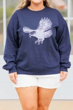 Soaring High Sweatshirt, Navy -Beyond Basics SoaringHighSweatshirt Navy 2