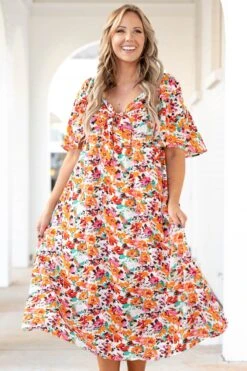 Someday We Will Know Dress, Orange