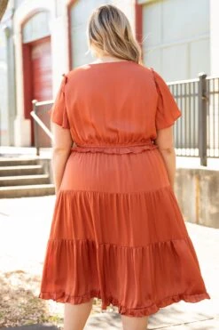 Southern Soul Dress, Rust -Beyond Basics SouthernSoulDress Rust 1172