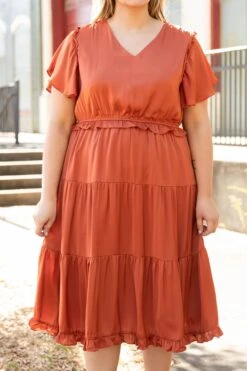Southern Soul Dress, Rust -Beyond Basics SouthernSoulDress Rust 1173