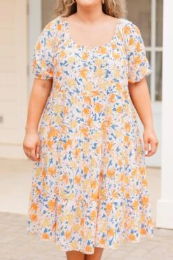 Squeeze Me Tight Dress, Orange Multi -Beyond Basics SqueezeMeTightDress OrangeMulti 2