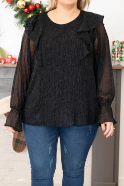 Stay Out All Night Blouse, Black -Beyond Basics StayOutAllNightBlouse Black 0512