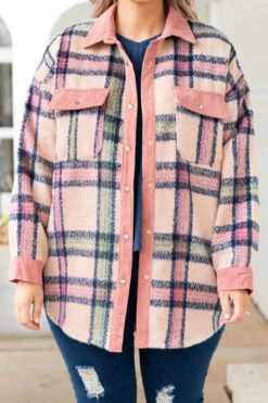 Staying Next To You Shacket, Pink -Beyond Basics StayingNextToYouShacket Pink 9501