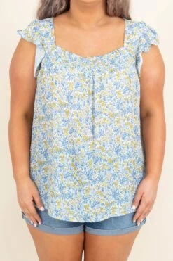 Summer Crush Tank, Blue -Beyond Basics SummerCrushTank Blue 3435