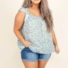 Summer Crush Tank, Blue -Beyond Basics SummerCrushTank Blue 3436