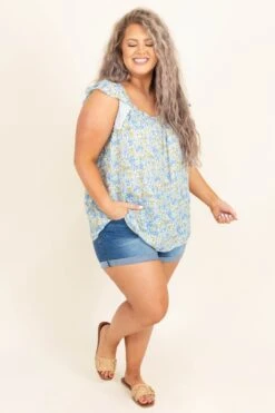 Summer Crush Tank, Blue -Beyond Basics SummerCrushTank Blue 3438