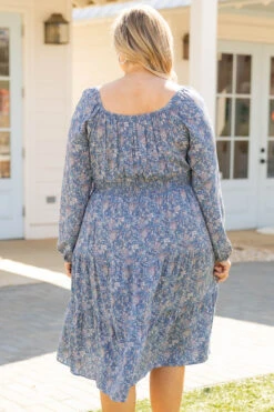 Sunrise Avenue Dress, Dusty Blue -Beyond Basics SunriseAvenueDress DustyBlue 9175