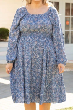 Sunrise Avenue Dress, Dusty Blue -Beyond Basics SunriseAvenueDress DustyBlue 9178