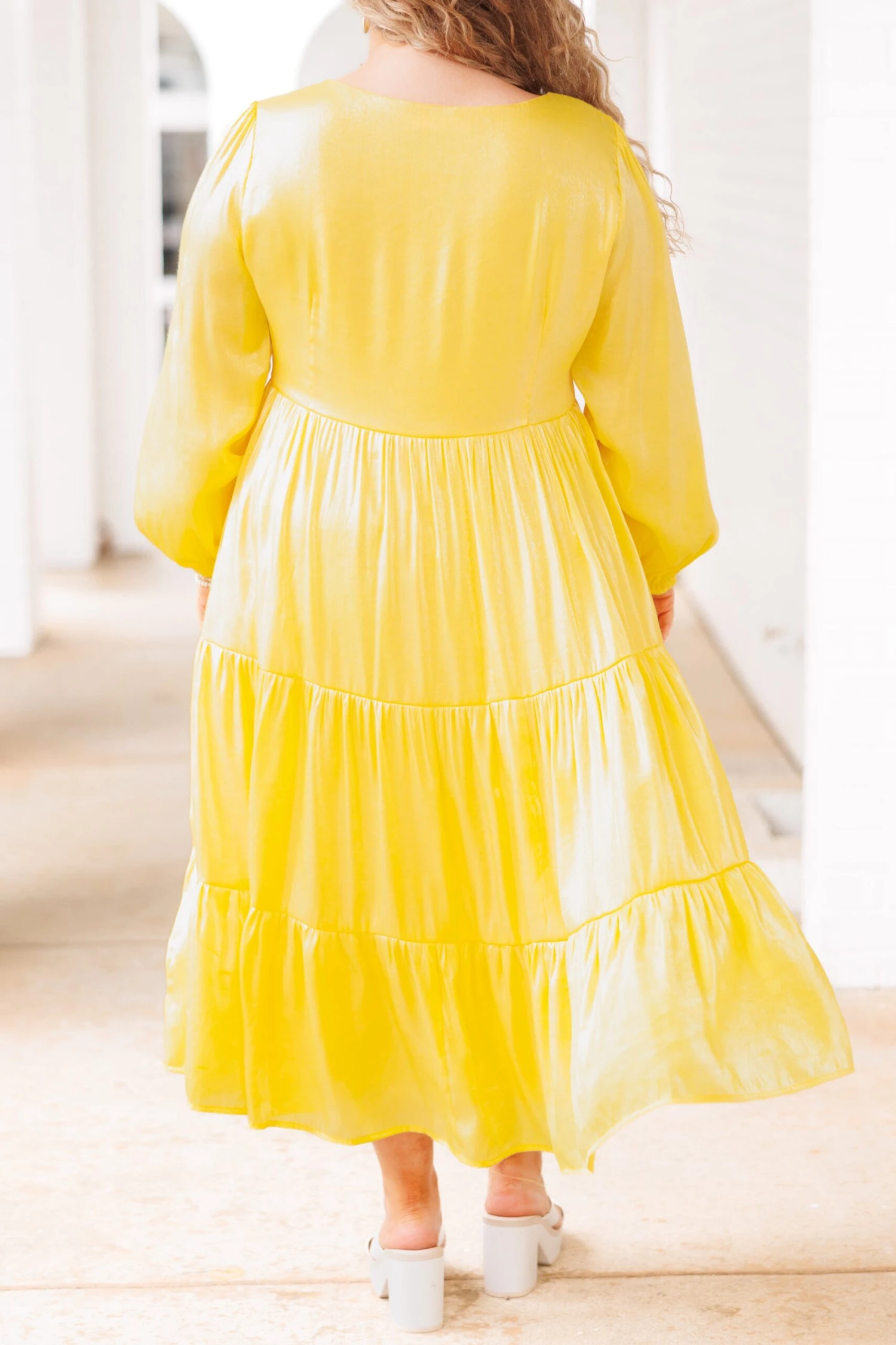 Tear Drops On My Guitar Dress, Yellow 7 Tear Drops On My Guitar Dress, Yellow - Image 5