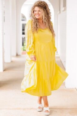 Tear Drops On My Guitar Dress, Yellow 10 Tear Drops On My Guitar Dress, Yellow -Beyond Basics TearDropsOnMyGuitarDress Yellow 4