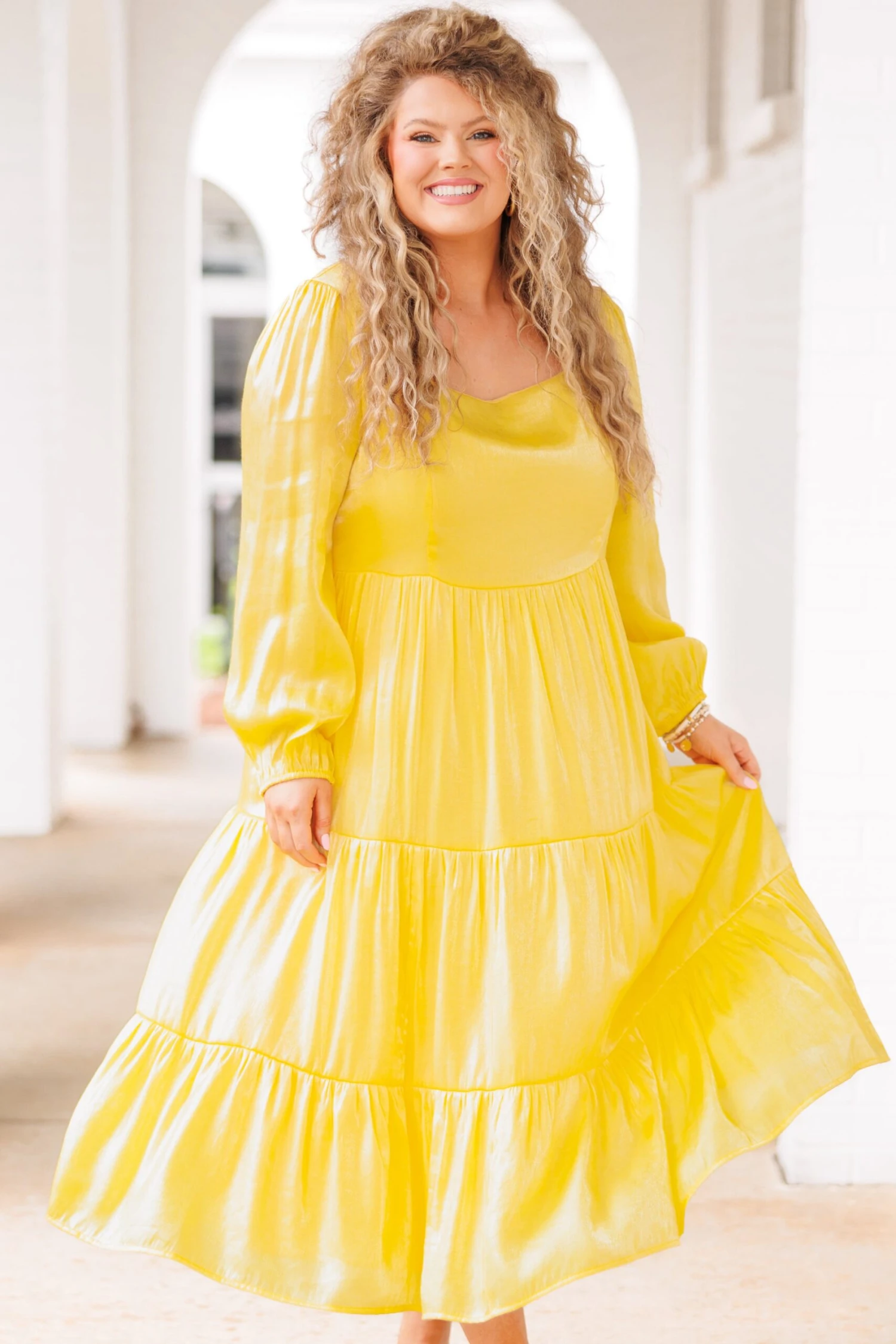 Tear Drops On My Guitar Dress, Yellow 3 Tear Drops On My Guitar Dress, Yellow