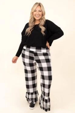 The Big Flare Pants, Black-Ivory -Beyond Basics TheBigFlarePants Black Ivory 7548