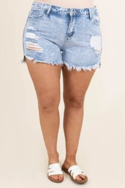 The Only One Shorts, Light Wash