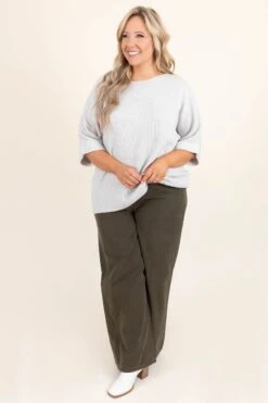 The Sweetest Destination Pants, Dark Olive -Beyond Basics TheSweetestDestinationPants DarkOlive 2