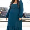 Time To Show It Off Dress, Teal -Beyond Basics TimeToShowItOffDress Teal 3