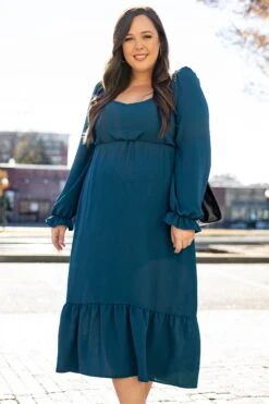 Time To Show It Off Dress, Teal