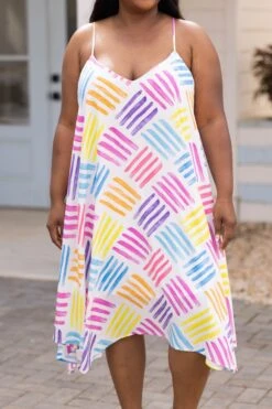 Under The Sun Dress, Ivory Multi -Beyond Basics UnderTheSunDress IvoryMulti