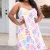 Under The Sun Dress, Ivory Multi