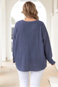 Waiting For My Time Top, Denim -Beyond Basics WaitingForMyTimeTop Denim 8625