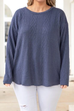 Waiting For My Time Top, Denim -Beyond Basics WaitingForMyTimeTop Denim 8626