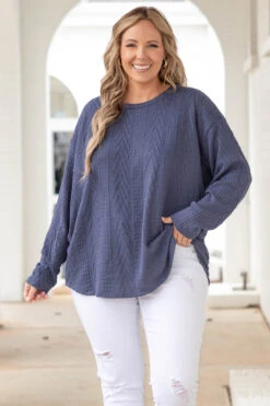 Waiting For My Time Top, Denim