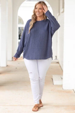 Waiting For My Time Top, Denim -Beyond Basics WaitingForMyTimeTop Denim 8629