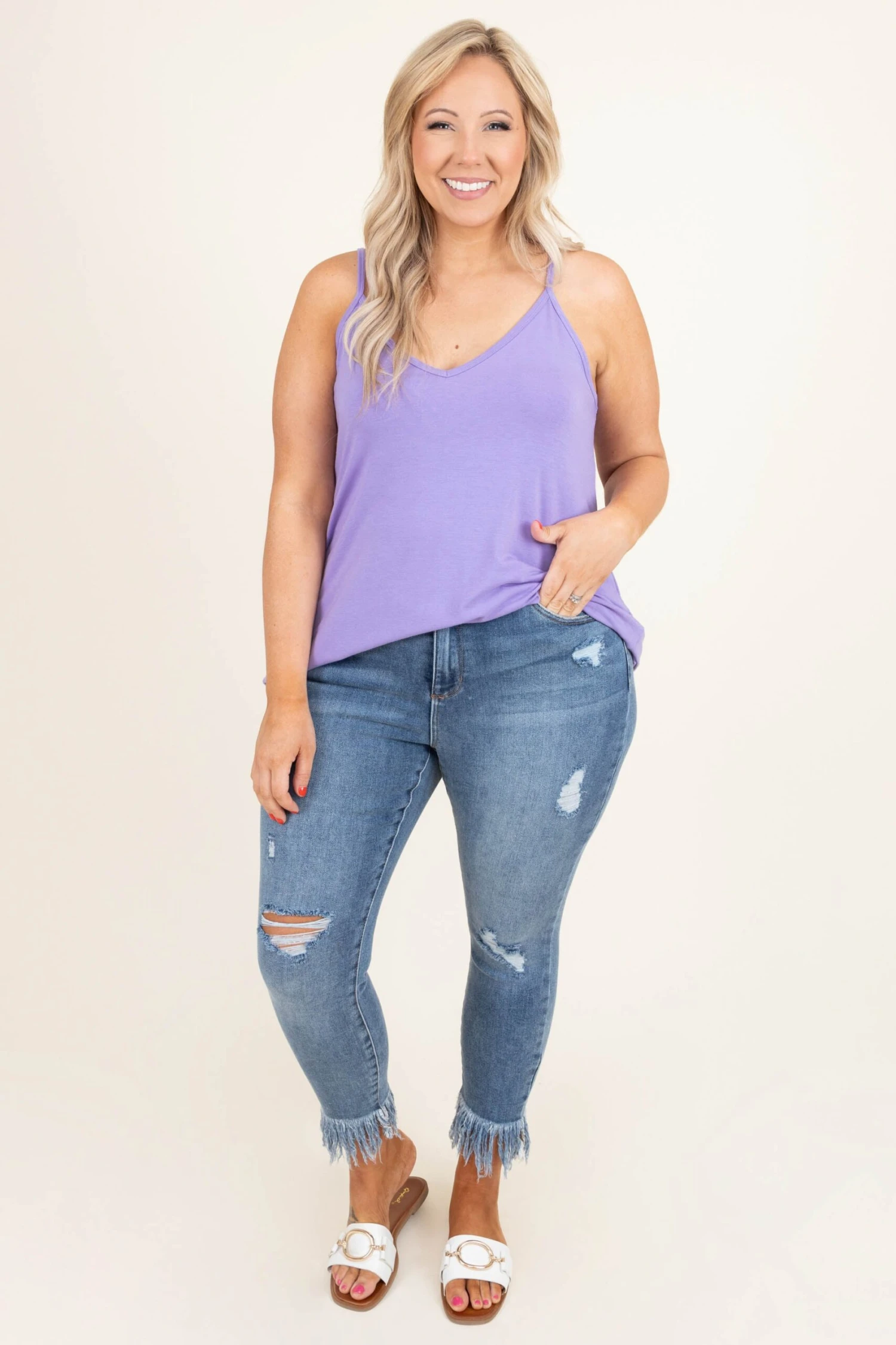 Warm From The Sun Tank, Lavender 4 Warm From The Sun Tank, Lavender - Image 2