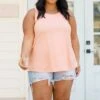 Weekender Dotted Tank, Peach -Beyond Basics WeekenderDottedTank Peach 4