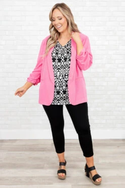 Working In Style Jacket, Pink -Beyond Basics WorkingInStyleJacket Pink 9276