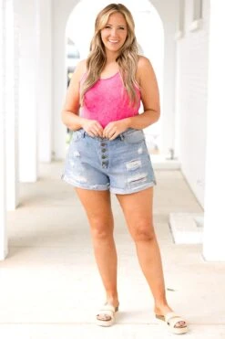 You Look Good Bodysuit, Hot Pink -Beyond Basics YouLookGoodBodysuit HotPink 5